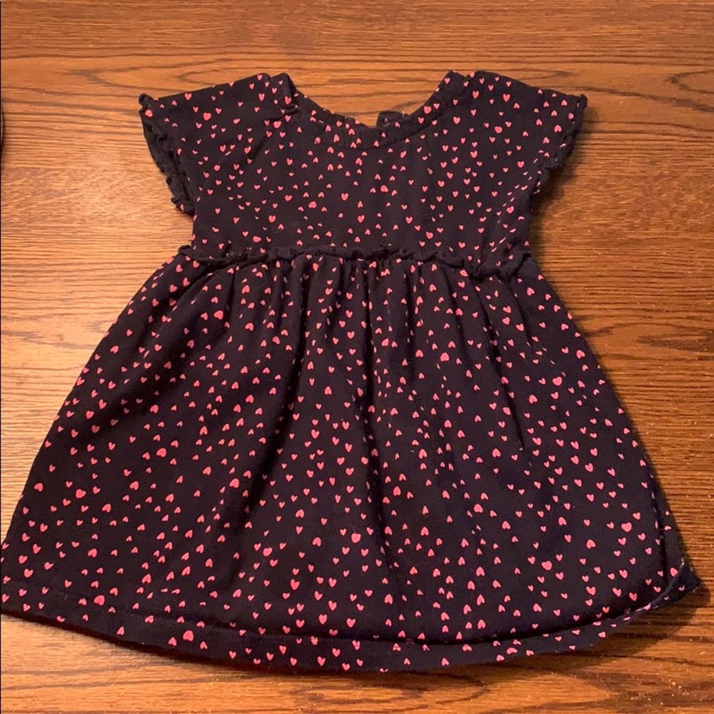 6/$15 Baby Gap Girls 18-24M Navy Hearts Dress